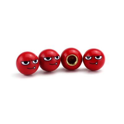 China 4Pcs Multi Car Tire Valve Cover Cartoon Devil Ball Bicycle Tire Wheel Stem Air Valve Cap for sale