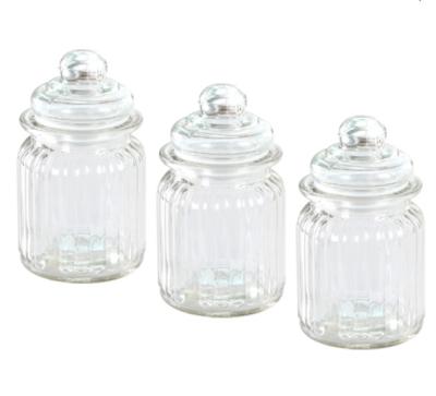 China Sustainable Kitchen Household Glass Sealed Jars Food Candy Tea Pickles Jars Storage Seasoning Bottles for sale