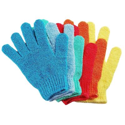 China EXFOLIATE 1Pair Body Scrubber Bath Mitt Nylon Shower Exfoliating Mitt for sale