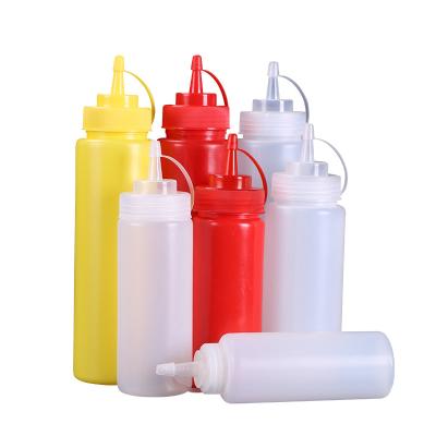 China Recyclable Kitchen Instrument Condiment Squeeze Bottles Ketchup Mustard Mayo Hot Sauces Olive Oil Bottles for sale