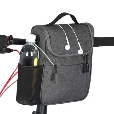 China Waterproof Bike Handlebar Bag For Travel Camping Bicycle Mount Front Tube Bag Frame Bag Bicycle Baskets 7.48 x 3.55 x 9.85 inch for sale