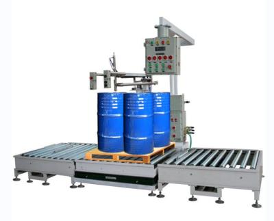 China Auto 1000L Container IBC Filling Equipment Weighing With Roller Conveyor for sale