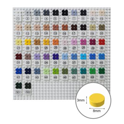 China Construction Toy 98138 Flat Tile 1x1 Round Building Blocks plastic MOC bricks parts Pixel Art DIY, Compatible with LEGO for sale