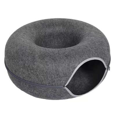 China Waterproof Super Hit Felt Tunnel Cat Nest Four Seasons Available Cat Bed Tunnel Detachable September Amazon for sale