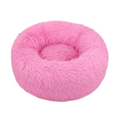 China Cat Nest Heating Bed Donut Plush Pet Dog Cat Bed Fluffy Soft Dog Bed from Pet Shop for sale