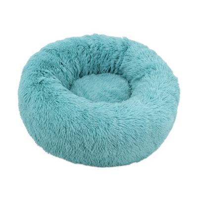 China Pet Shop Heating Pet Supplies Hot Sale Dog Cat Donut Plush Bed Dog Fluffy Soft Bed Cat Nest Cat Bed for sale