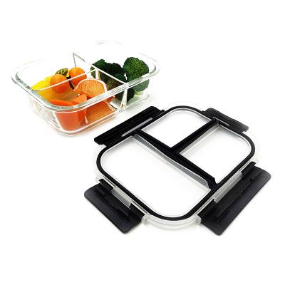 China Freshness Preservation Amazon Success Oven Refrigerator Storage Glass Food Container Safe Glass Meal Prep Containers for sale