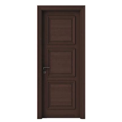 China Modern Black Walnut Veneer Painted Single Panel Wood Interior Doors for sale