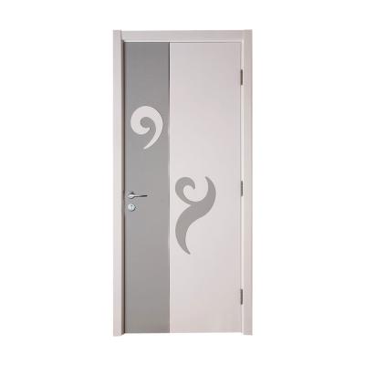 China Modern Simple White Leaf Paint Two Color Door Designs For Apartment for sale