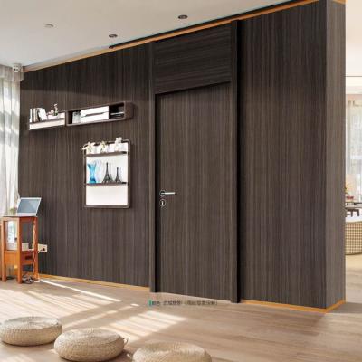 China Modern Premium Quality Melamine Single Door With Wall Panel For Home for sale