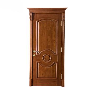 China Traditional Rustic Exterior Single Flush Solid Core Security Wood Entry Door Weatherproof Door for sale