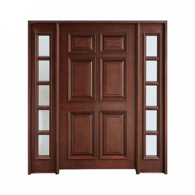 China Front Entry Doors Exterior Front Modern Double Doors Solid Wood Home Exterior Doors for sale