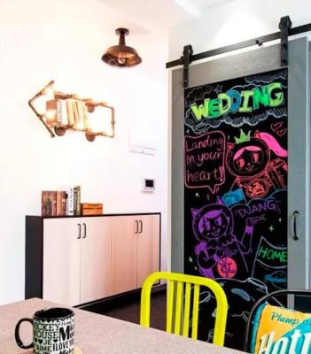 China Modern Black Board Barn Door Can Be Written For Family Have Kids And Kindergarten for sale