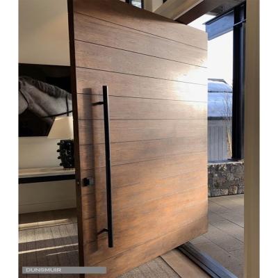 China Front Pivot Door New Modern Custom Oak Solid Wood Exterior Doors for sale