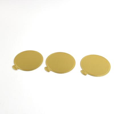 China Disposable Economic Useful Use In The Kitchen Round Cake Board Gold Cake Base Tool for sale