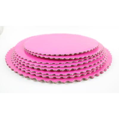 China High Quality Recycable Use In Kitchen Customized Pink Black Round Cake Base Board for sale