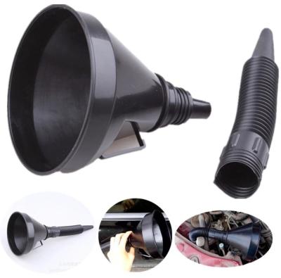 China Oil Injection 2 Into 1 Plastic Flexible Spout Funnel Universal Fuel Filler Funnels for sale