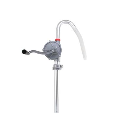 China Self Priming Manual Dispenser Self Pump Aluminum Diesel Fuel Manual Rotary Pump 55 Gallon Drum Pump for sale