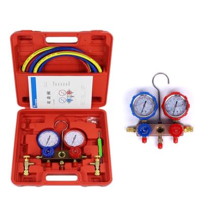 China Car Air Conditioner System Refrigerator Repair Tool A/C Refrigeration Manifold Gauge Set R410a Kit Pressure Rated for sale