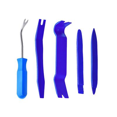 China 5PC Car Panel Dash Removal Tools Automobile Nail Puller Plastic Radio Audio Panel Door Repairing Gauge for sale