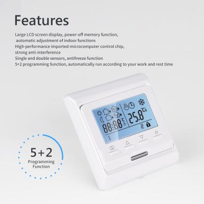 China Modern Wifi Thermostat Gold Promotion Electric Floor Heating Water for sale