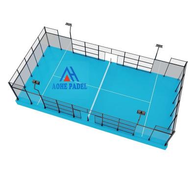 China 12mm Tempered Glass Tennis Center frame type padel tennis court origin discover padel court for sale