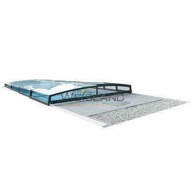 China Modern Cheap Heat Preservation Aluminum Alloy Frame Swimming Pool Sliding Screen Cover for sale