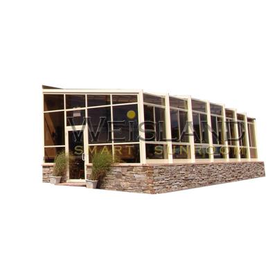 China Modern Outdoor Commercial Retractable Sliding Sky Roof Made In China Restaurant Enclosure for sale