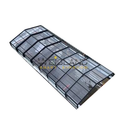 China Modern Auto Sliding Retractable Glass Movable Wedding Hall Skylight Rooftop Restaurant Sunroom for sale