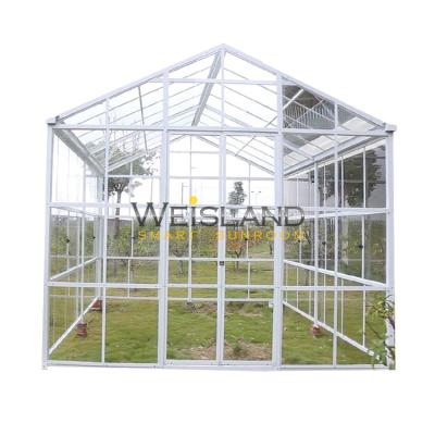 China Easily Assembled Sturdy Galvanized Steel And Glass Made Walk In Garden Greenhouse Wedding Greenhouse Kit for sale