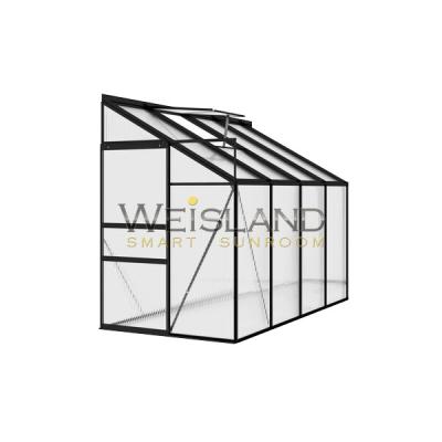 China Lean PC Sheet 2.5m*1.5m*2.4m Garden Buildings With Window And Door PC Sheet To Greenhouse Kit For Backyard for sale