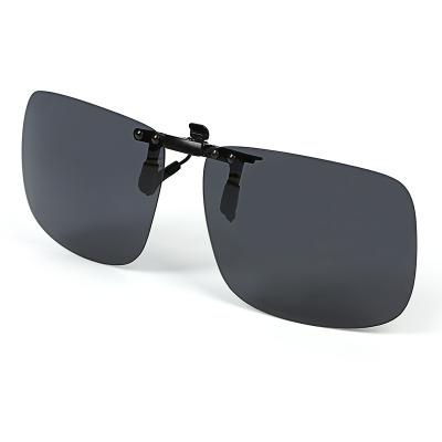 中国 Clip On TAC Lenses Rectangle Flip Up Sun Glasses Wholesale Polarized Protection 400 UV Sunglasses 販売のため