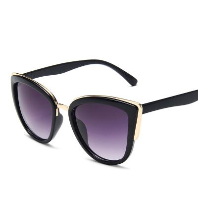 China Fashion Cat Eye Sunglasses Custom Logo Sun 2021 High Quality Oversized Lens Sunglasses New Current Fashion for sale