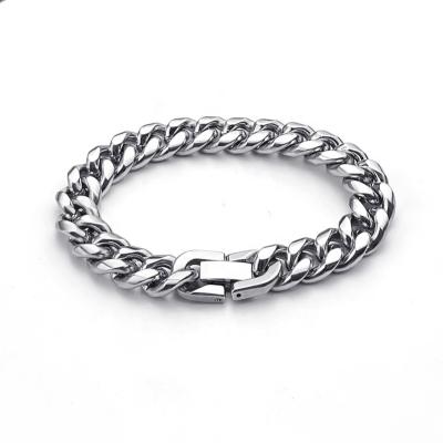 China Euro-American Titanium Steel Men's Retro Cuban Bracelet Hip Hop Hippie Bracelet Cuban Transitional Chain Accessories Main Jewelry for sale