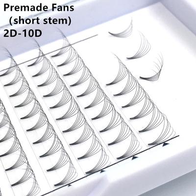 China OEM Premade Long Natural Dark Black Russian Volume Lash Fans Professional Pre Made Fans Eyelash Extensions for sale