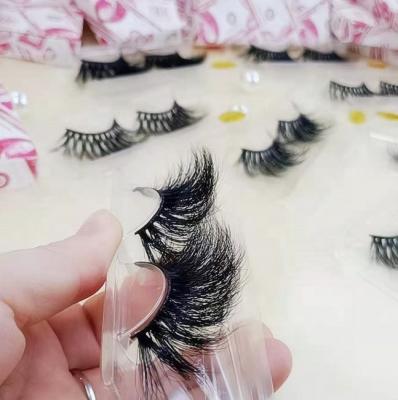 China Private Label Long New Style Selling Long Eyelashes 27mm Mink Natural Hot Superb 3D Mink Lashes Can Customize Your Logo for sale