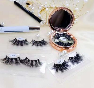 China Long Natural Super Quality Logo Custom Magnetic Box Private Hand Made Real Mink Lashes 3D 13-18mm Mink Eyelashes for sale