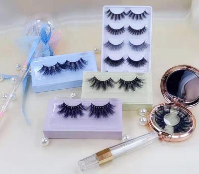 China 1 New Arrival 3D Mink Long Natural Eyelashes Simple and 13-18mm Natural 5D Mink Eyelashes Lashes With Private Label Box for sale