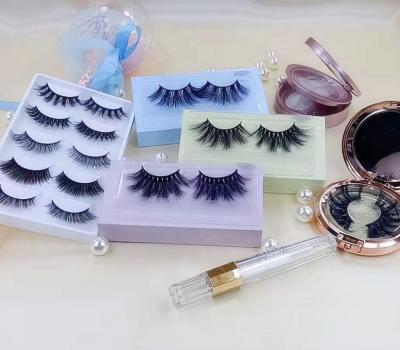 China 100% Real Mink 27mm Long Lashes 5D Natural Siberian Eyelashes Best High End 3D Mink Lashes for sale