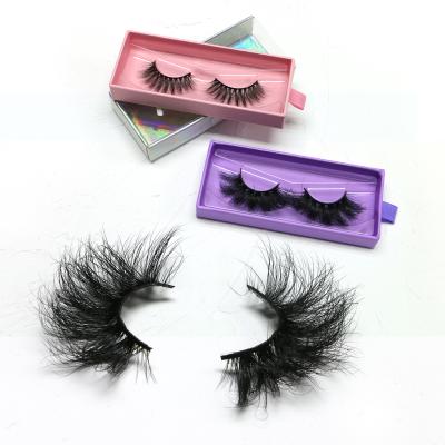 China OEM ODM 25mm Long Natural Wholesale Mink Lashes 3d Mink Fur Lashes Private Label 3D Mink Eyelashes With Custom Lashes Boxes for sale