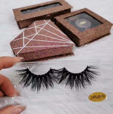 China 25 mm long 25 mm long 5d mink strip eyelash lashes3d handmade fluffy real eyelashes natural luxury mink for sale