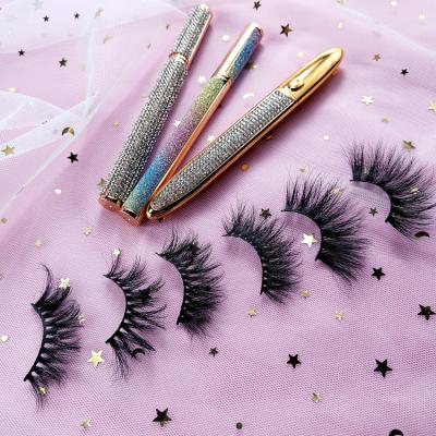 China Natural Long 3d 5d Mink Eyelashes 25mm Curler Thick Fluffy Tapered Eyelash Strips Vendors Custom Made for sale