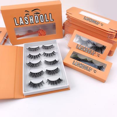 China 25mm Long Tapered Eyelashes 3d False Mink Lashes Private Label False Mink Eyelashes Natural Bulk Natural Fluffy Mink Lashes False Lashes for sale