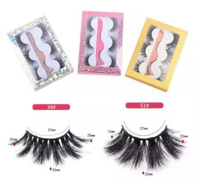 China Long 3d fake mink eyelashes seller faux mink fluffy tapered volume natural wholesale private label lahes for sale