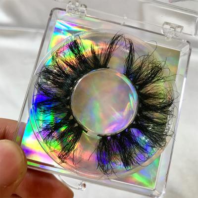 China 1 Natural Long False Eyelashes Mink Fur Eyelashes 3d 5d 6d 25mm Mink Lashes Wholesale False Fluffy Curly Synthetic Lashes With Packing for sale