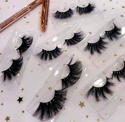 China Individual Seller 25mm Long 3d 6d Strip Eyelashes Natural Thin Natural Curly False Mink Eyelashes With Box Packing for sale