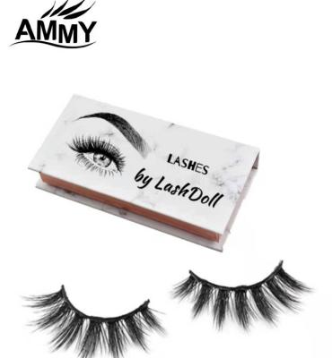 China Factory Wholesale Natural Private Label 3d Mink 10-18mm Long Ribbon Eyelash False Eyelash 3D Silk Eyelash for sale