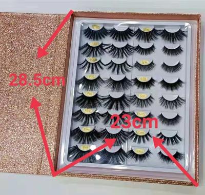 China Wholesale Feather 16 Pairs Luxury Brown Book Box Packaging Eyelash With Custom Logo for sale