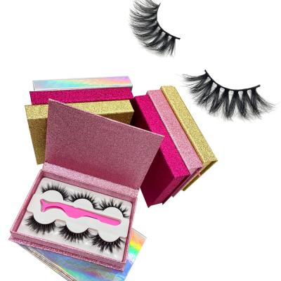 China Wholesale 3d strip faux mink eyelash natural long fluffy eyelashes seller 25mm faux mink eyelashes book for sale