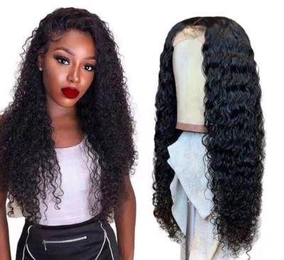 China Lace Front Wig Manufacturers Wholesale Natural Black 100% Deep Wave Lace Front Human Hair Wigs 613 for sale